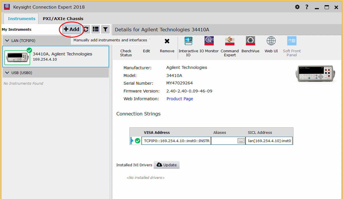 connection expert keysight